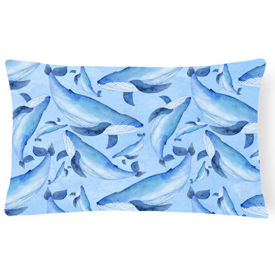  Coussin décoratif intérieur / extérieur Watercolor Nautical Whales