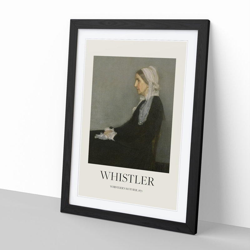 Artists Mother Vol.2 by James Mcneill Whistler - Picture Frame Graphic Art, Black Framed, 36cm H x 27cm W x 2cm D