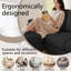 Ensemble de canapés en velours côtelé 4 pièces, canapé modulaire en L avec repose-pieds, causeuse et fauteuil simple-1441700286