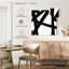 Encre noire stries IV sur toile-1097553703