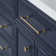 Palace 60 In. Double Sink White Quartz Countertop Vanity In Monarch Blue With Waterfall Faucets