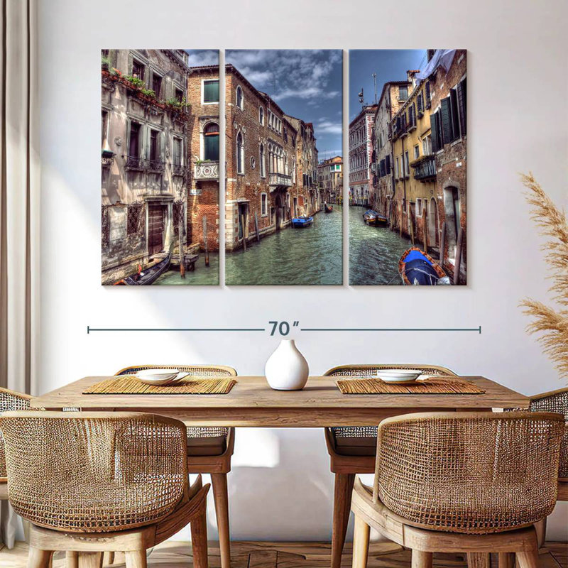 Lilie Venice Street Canal, H 42 po x l 65 po