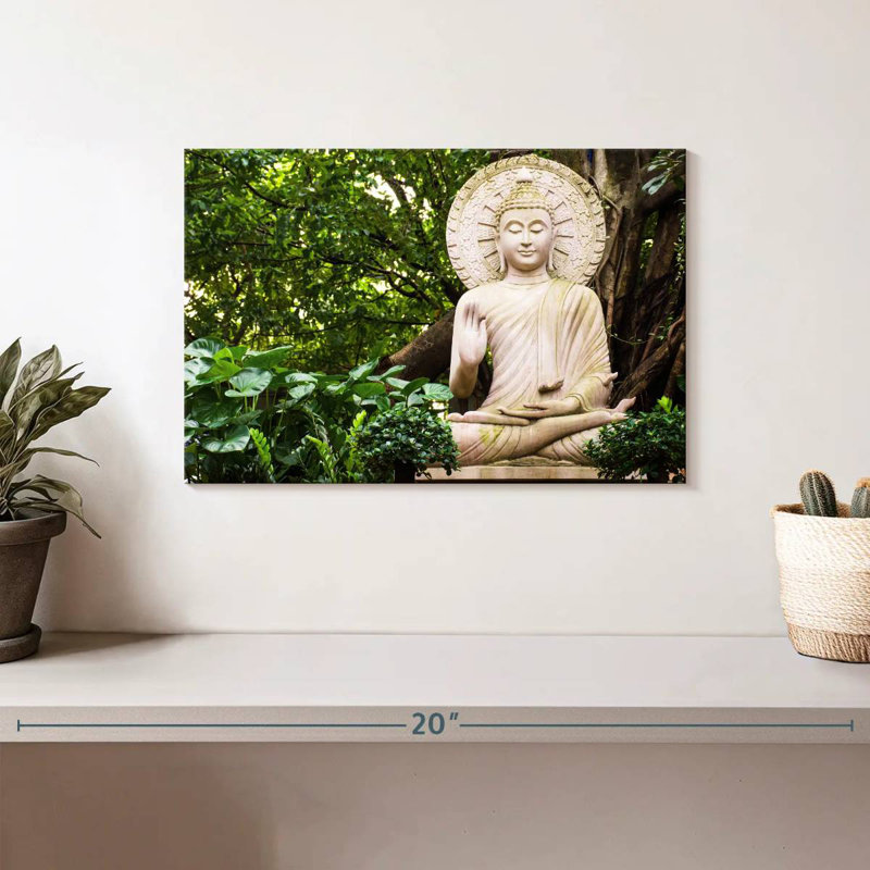 Adella Buddha Statue In The Woods, 8" H x 12" W