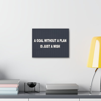 " Inspirational Wall Art Goal Without A Plan Motivation "