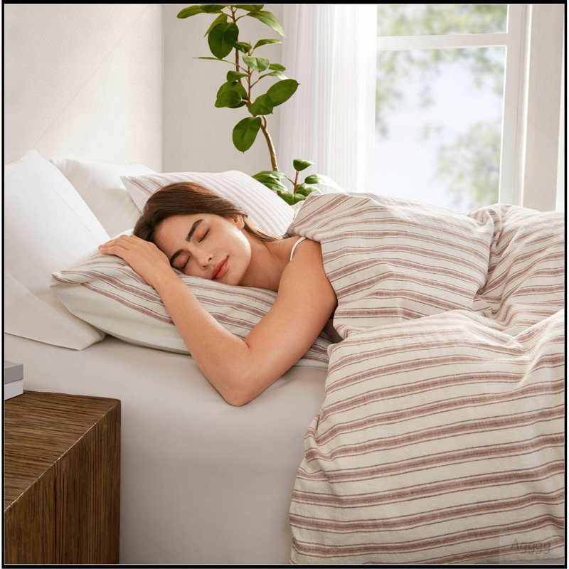 Ensemble de couette pour grand lit 3 pièces terre cuite