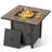 Square Iron Propane Smokeless Fire Pit Table with Lid
