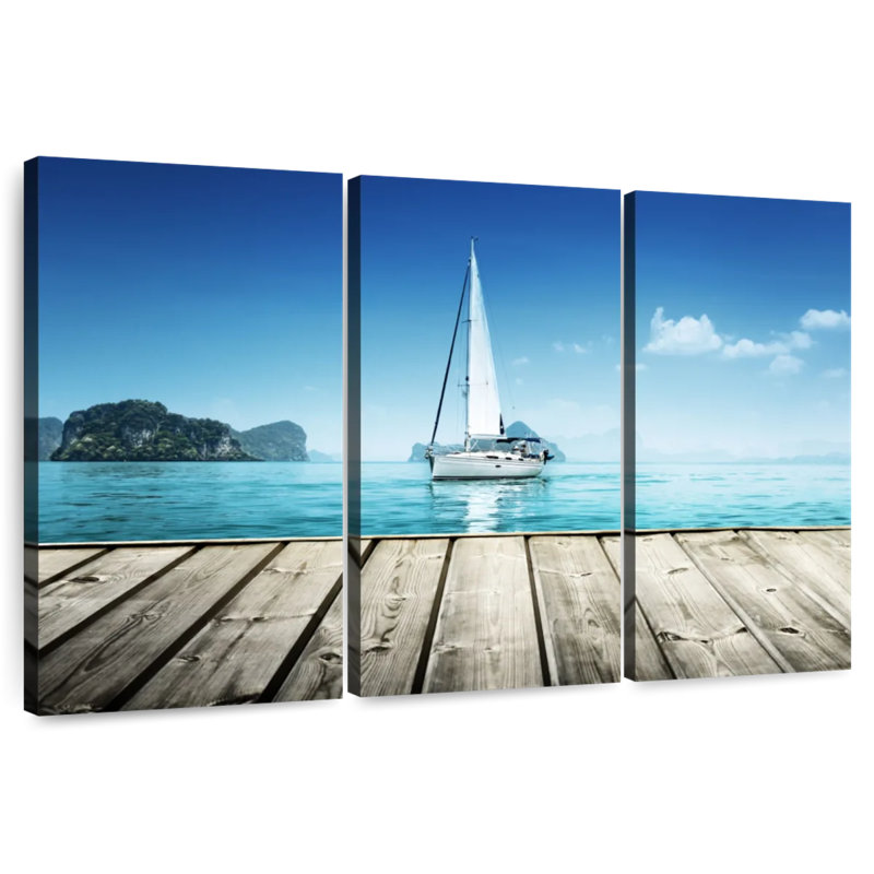 Mehar Sailboat Pier, 28" H x 45" W