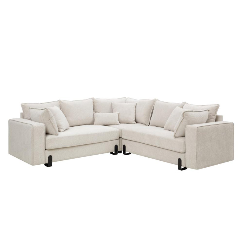Suhasini 5 Seater Corner Sofa , Beige
