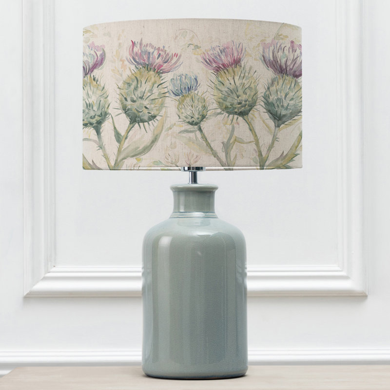 Thistle Glen Ceramic Table Lamp, Blue
