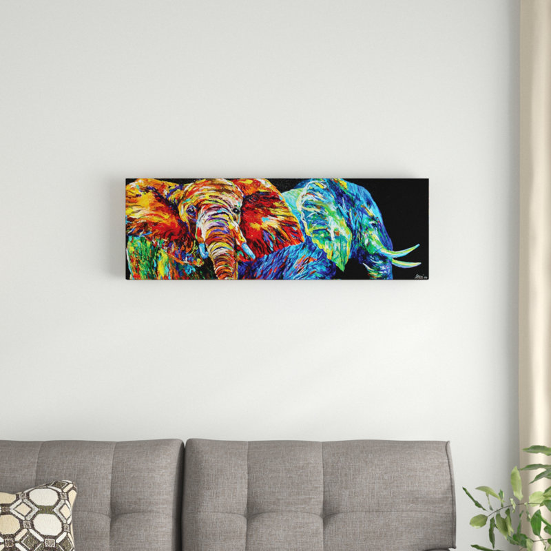« feu et pluie », reproduction sur toile, H 12 po x l 36 po x P 1,5 po, Toile tendue