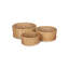 Wicker Round Straight Sided 3 Piece Storage Basket Set