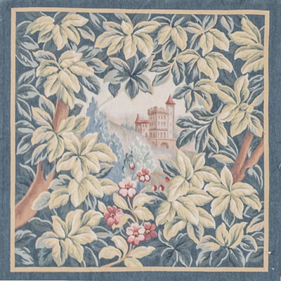 Hand-Knotted High-Quality Blue Area Rug