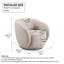 Fauteuil demi-tonneau 32,8 "pivotant à 360 ° avec cadre en bois d'eucalyptus-153018169