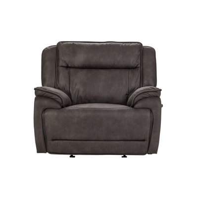 Hochstetler Upholstered Power Glider Recliner, Derby Slate