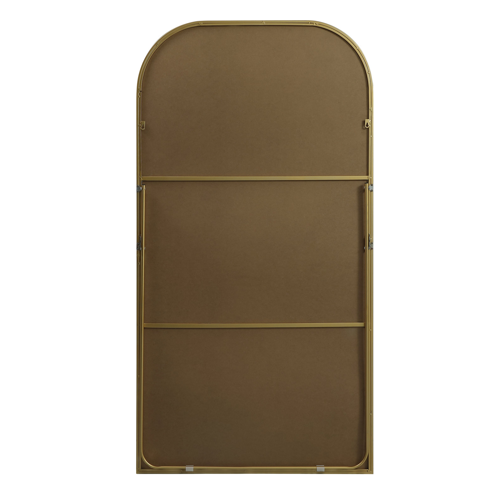 Sabine Metal Arch Floor Mirror, 66" x 35", Brass