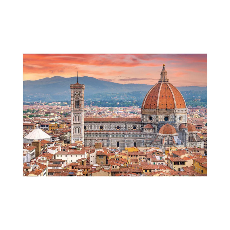 Il Duomo Florence Sunset,Italy by Susanne Kremer - Print on Canvas, Wrapped Canvas, 66.04cm H x 101.6cm W x 1.91cm D