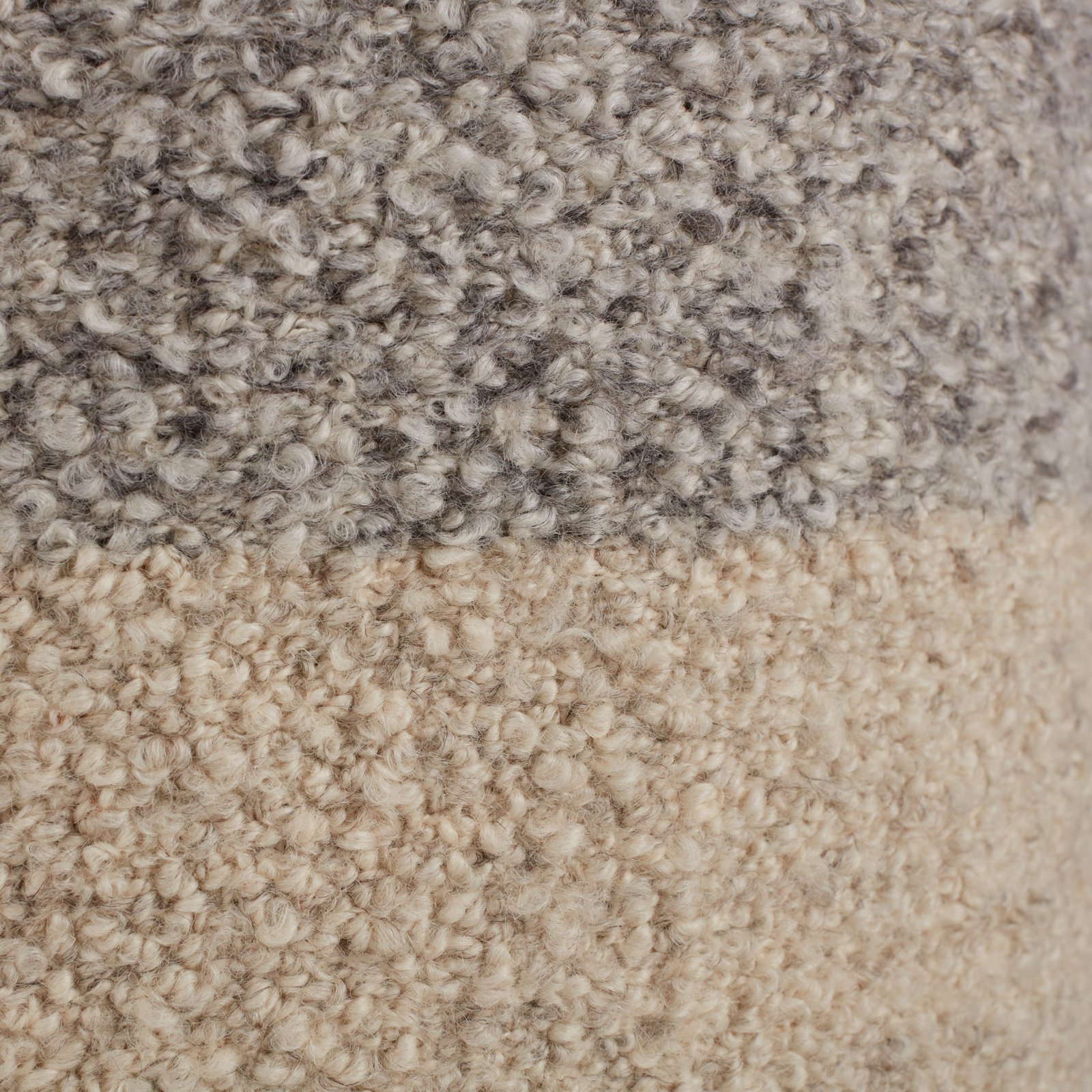 Hatteras Upholstered Pouf, Light Gray