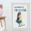 «Shirley Mermaid Crossing Back», art encadré-1501088419