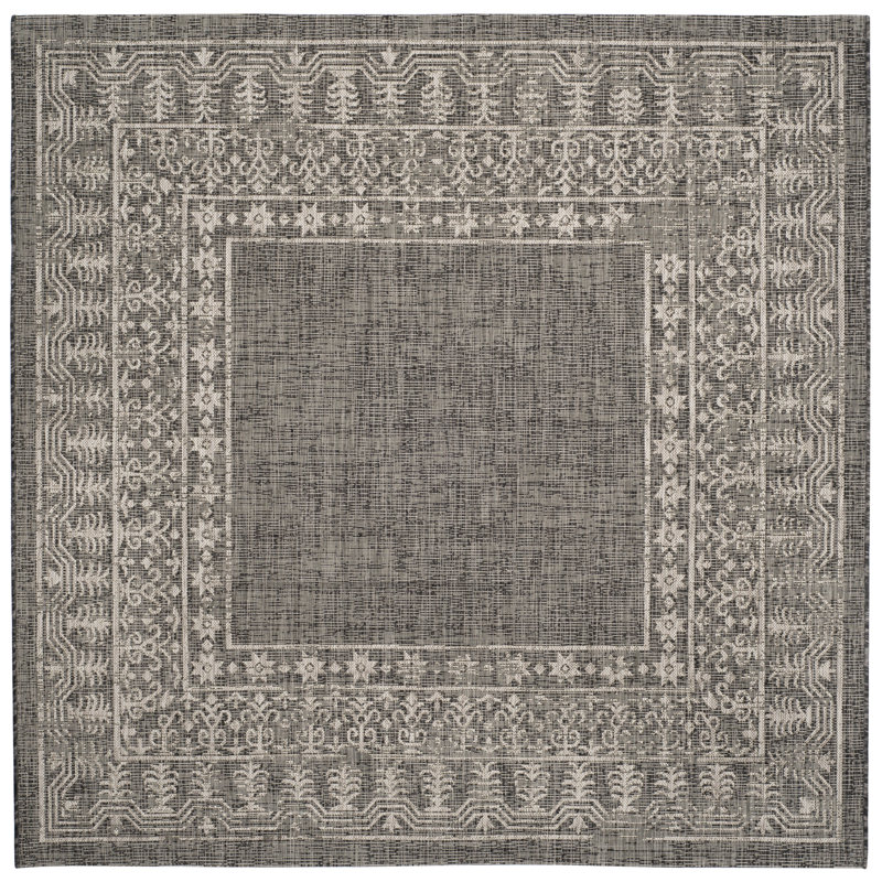 Anjellica Performance Geometric Rug, Square 6'7"