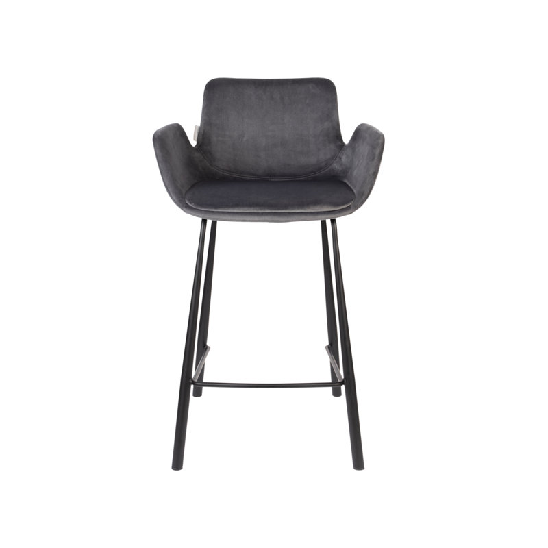 Tabouret de bar Brit, Gris foncé