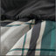 Ensemble d'édredon à motif écossais simple 7 pièces avec draps bleu sarcelle / noir-134084161