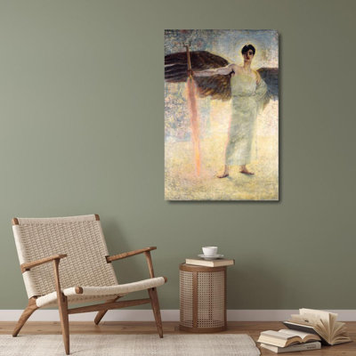 "The Guardian of Paradise" by  Franz Von Stuck - Gallery Wrap Canvas Wall Art