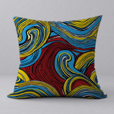 Abstract Reversible Throw Pillow