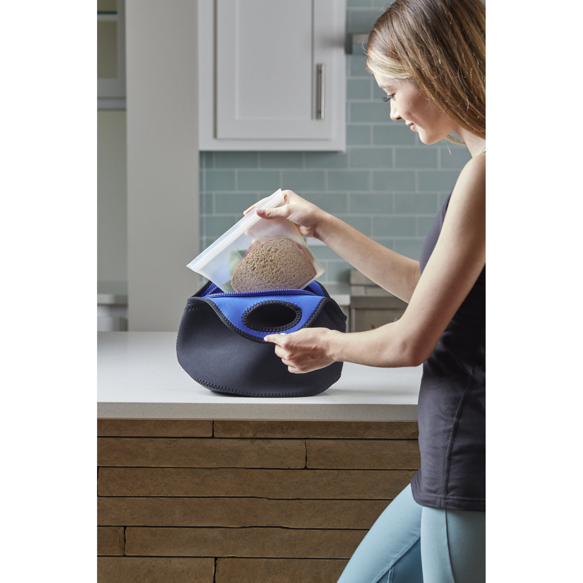 Zip Top Bag Set Container Food Storage Set, Frost