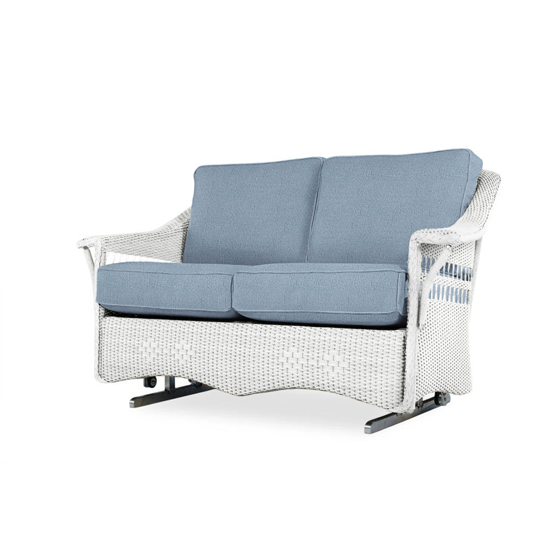 Nantucket Outdoor 2 - Seat Loveseat, White, Sailcloth Salt