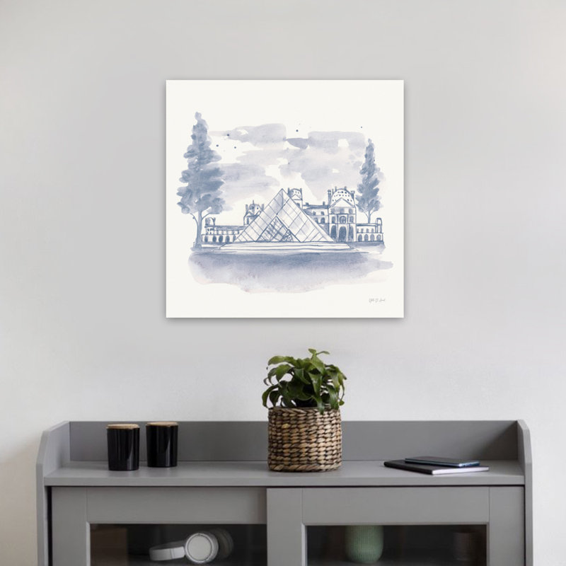 The Louvre Contemporary Art, 18" H x 18" W