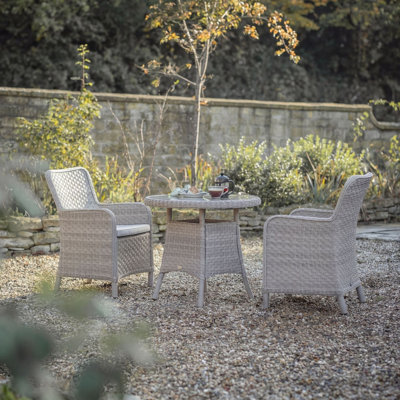 2 - Person Patio Dining Set with Round Table , Cushions Included