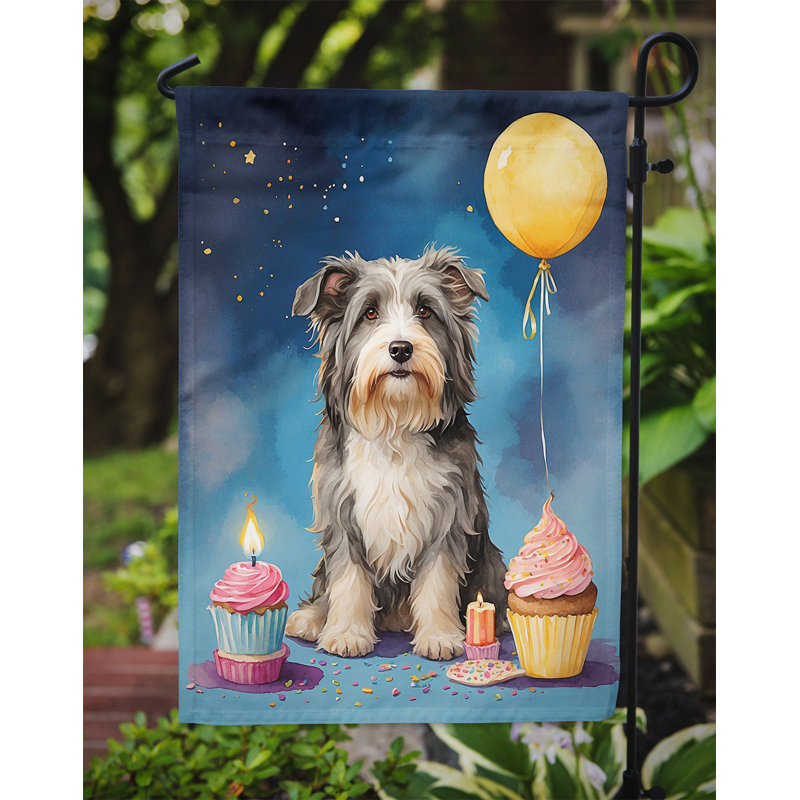 Drapeau de jardin «Happy Birthday», Colley barbu