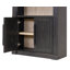 Bibliothèque murale Three Three de 8 pi avec échelle, rangement, tablette pour bureau, noir-1006590688