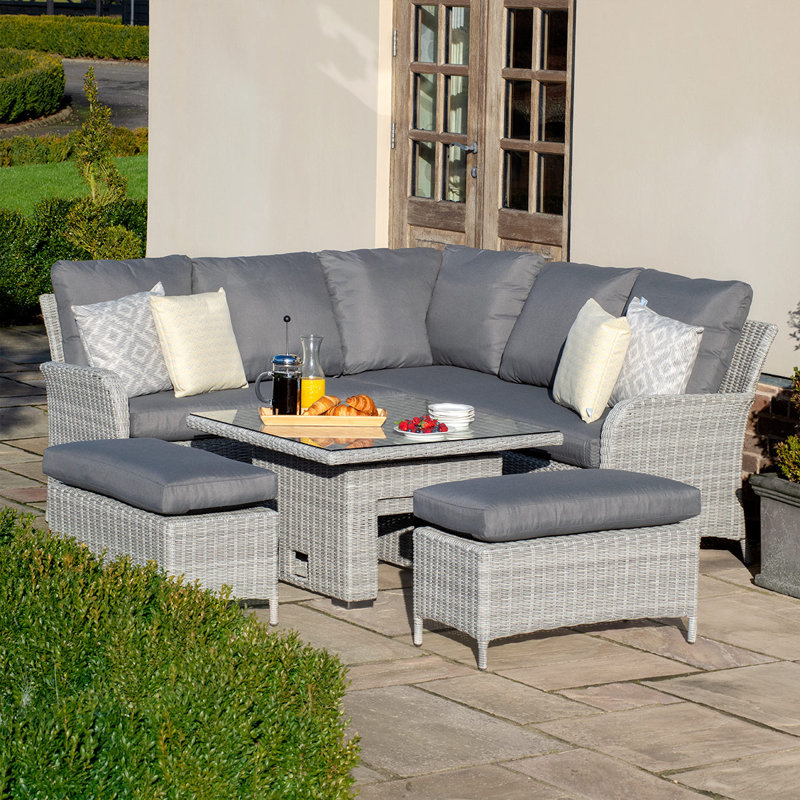 Crimora Rattan 6 - Person Seating Group with Cushions