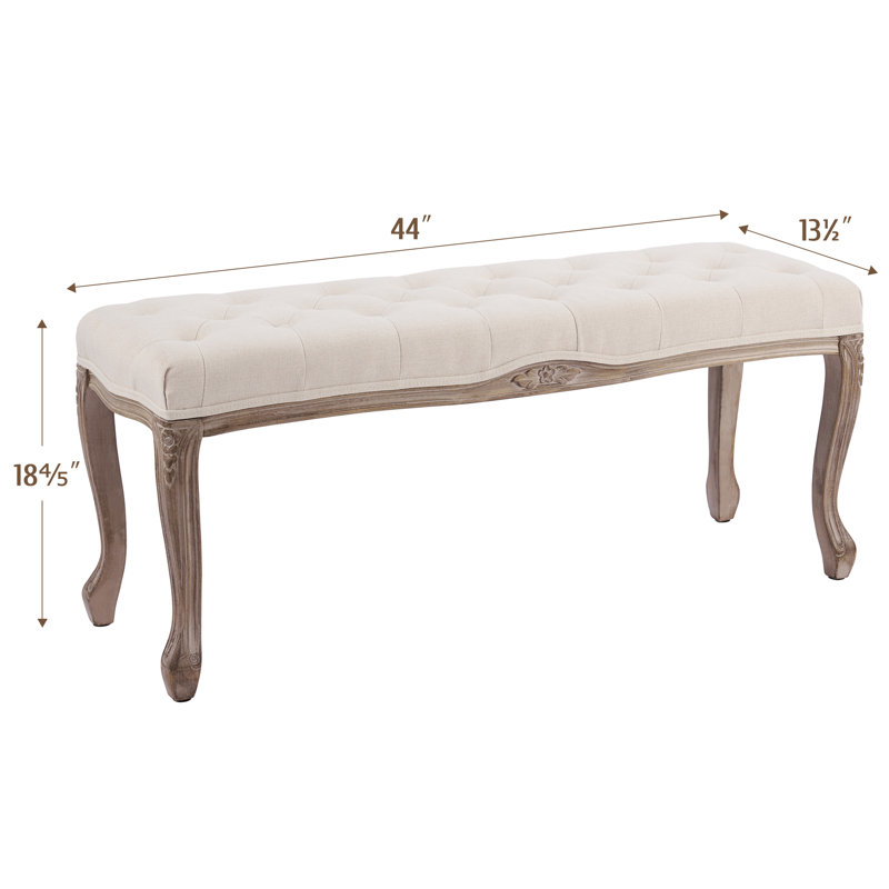 Eryc Linen Blend Upholstered Bench