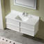 Armoire murale de salle de bain flottante de style médiéval avec évier 48 po