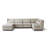 Alder Sectional Ottoman-Moonstone
