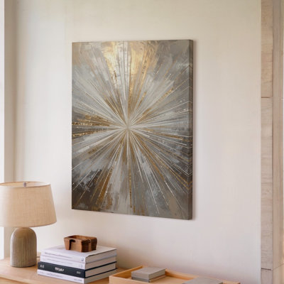 A Striking Radial Abstract Composition Resembling Canvas An Explosive Burst Or A Dandelion Head Wall Art Premium Quality Ready To Hang