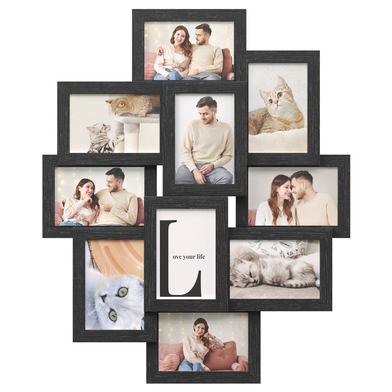 Collage Picture Frames, 4X6 Picture Frames Collage For Wall Decor, 10 Pack Photo Collage Frame For Gallery, Glass Front