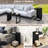 2 PCS C-Shaped End Table with Adjustable Foot Pads 2-In-1 Sofa Side Table