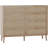 8 Drawer Rattan Dresser,Mid Century Modern Dresser With Handles For Closet,Rattan Chest Of Dressers For Bedroom,Wooden Dresser For Bedroom,Living Room,Oak