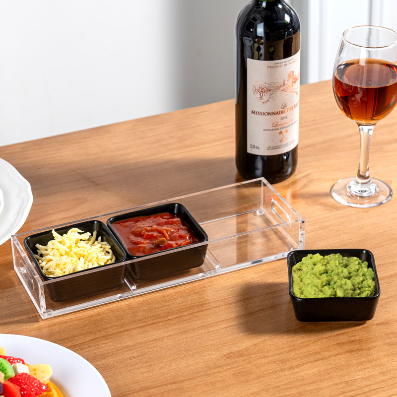4 Piece Divided Serving Dish Set