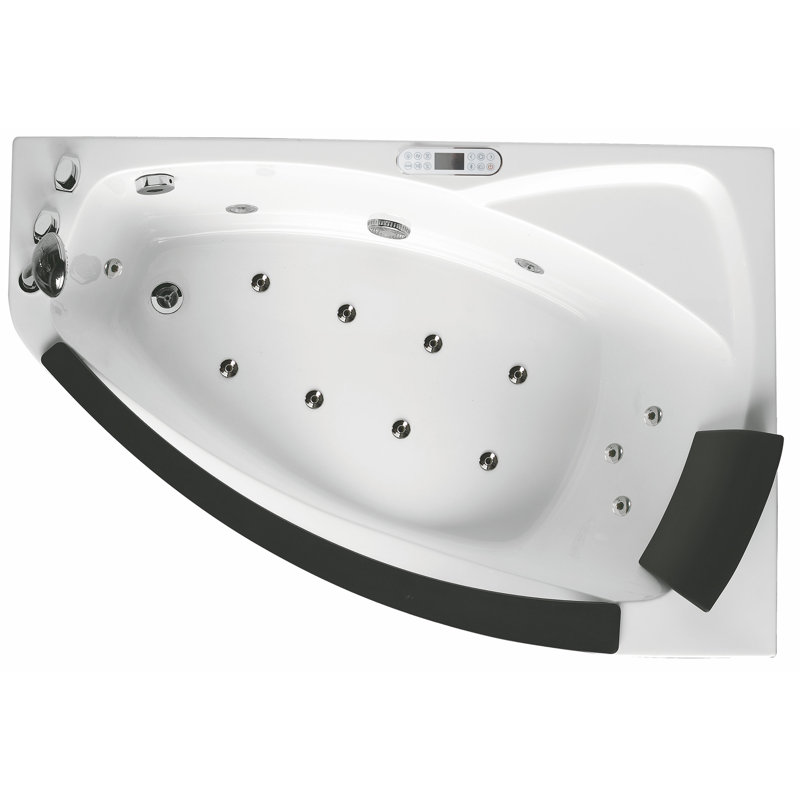 59'' x 39.4'' Whirlpool Bathtub with Faucet, Left