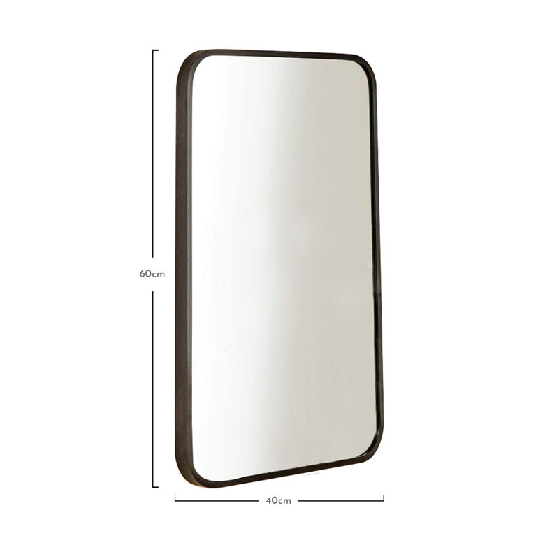 Lamesa Squoval Wall Mirror Gold, Black