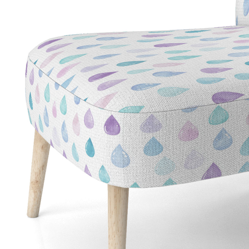 Chaise rembourrée Kids Raindrops, Chaise d'appoint sans accoudoirs