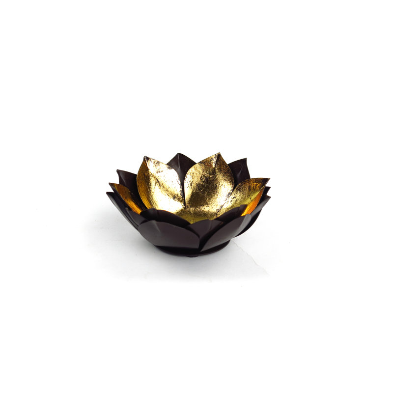 Metal Tabletop Votive Holder, 2" H x 5" W x 5" D