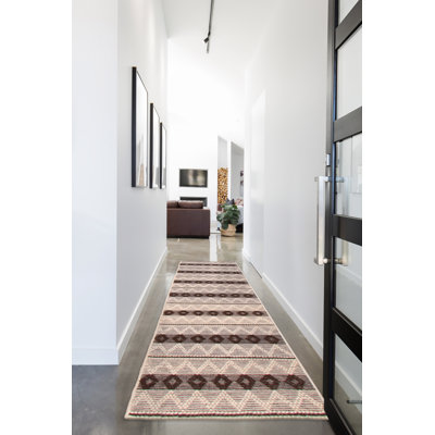 Tapis de couloir en laine 2 pi 8 po x 10 pi Konur