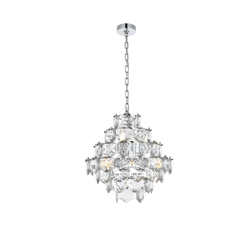 Lustre 20 pouces Cinda, Chrome chrome