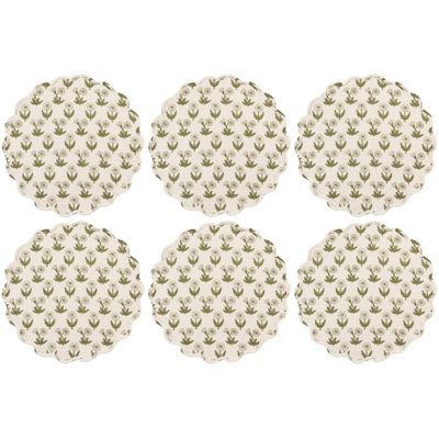 Set of 6 Placemat Double Weave Bloom
