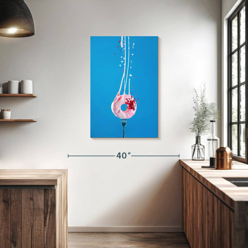 Yarlin Creamy Raspberry Doughnut, 36" H x 24" W